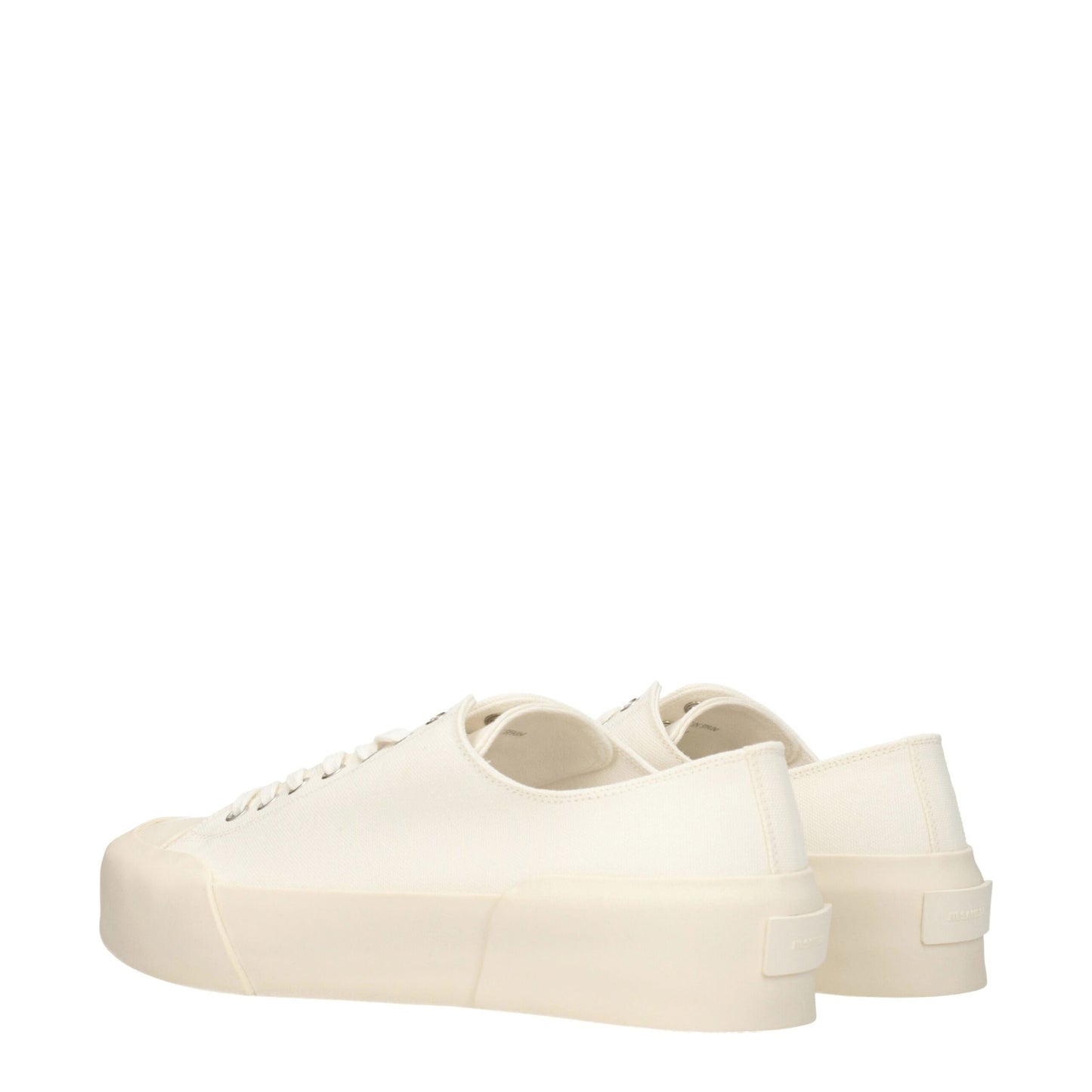 Baskets basses en tissu beige de Jil Sander