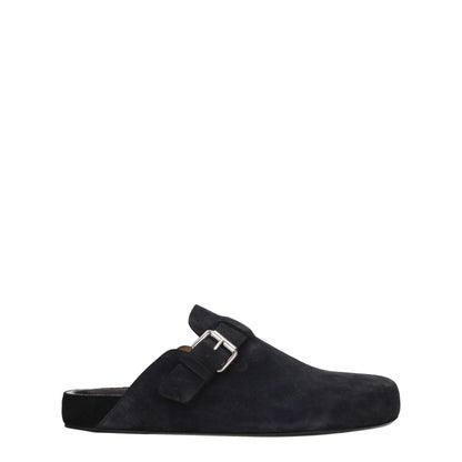 Sandales-chaussons en cuir noir Isabel Marant