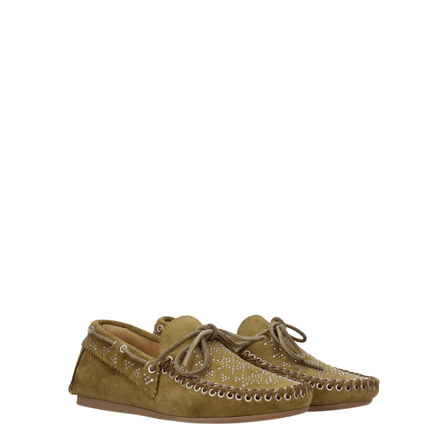 Isabel Marant groene leren instaploafers