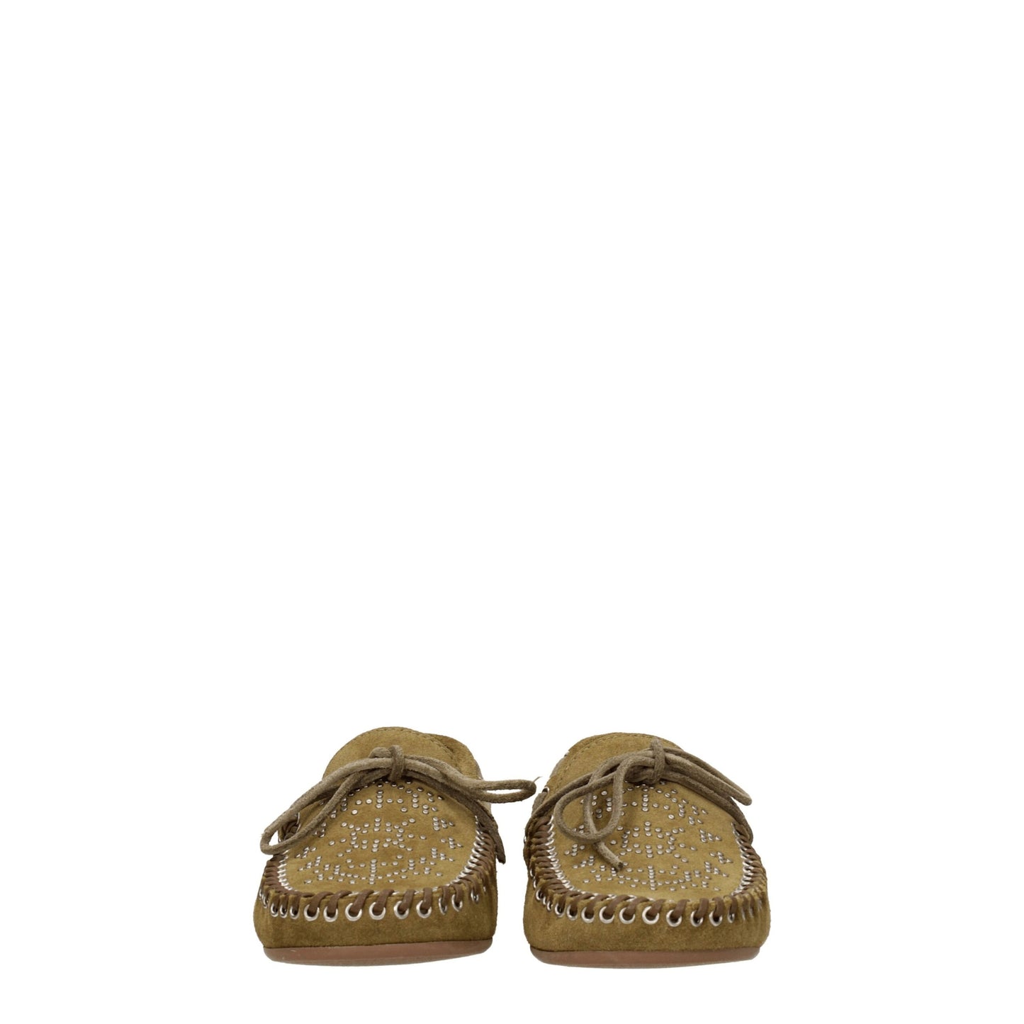 Isabel Marant groene leren instaploafers