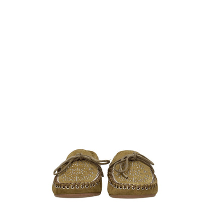 Isabel Marant groene leren instaploafers