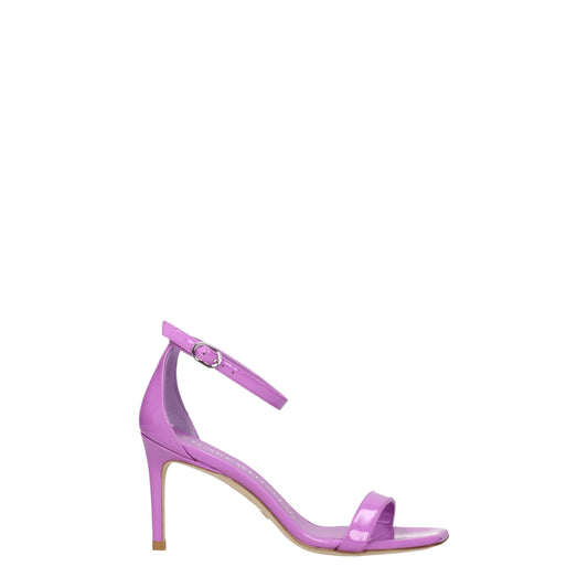 Stuart Weitzman paarse leren stiletto hakken sandalen