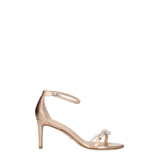 Roze leren stiletto-hakken sandalen van Stuart Weitzman