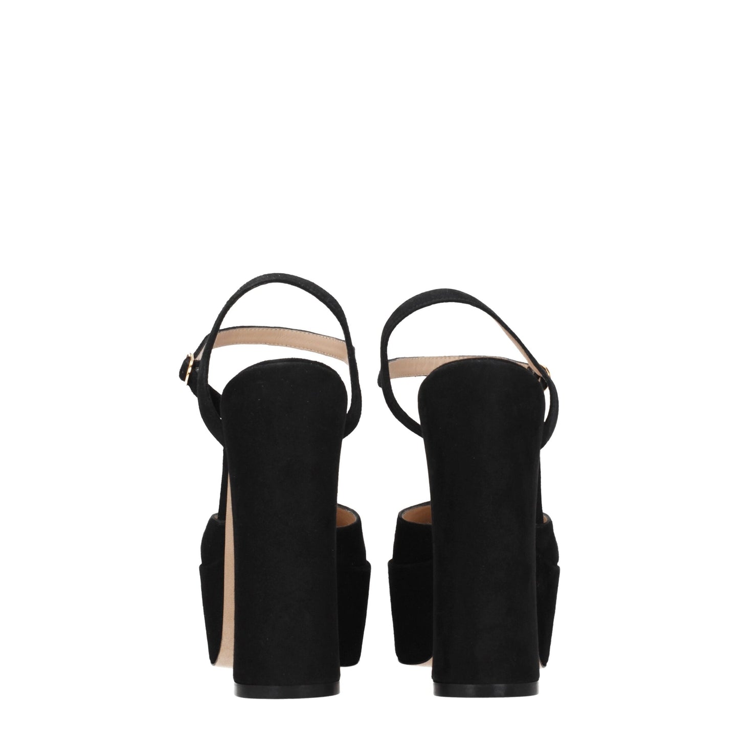 Stuart Weitzman zwarte leren platformschoenen