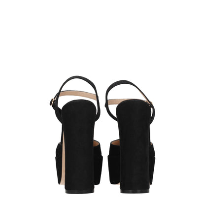 Stuart Weitzman zwarte leren platformschoenen