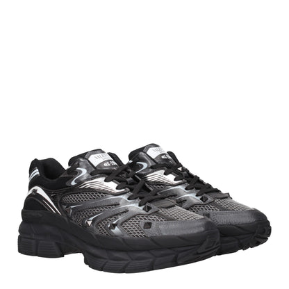 Sneakers de sport en tissu noir Valentino Garavani