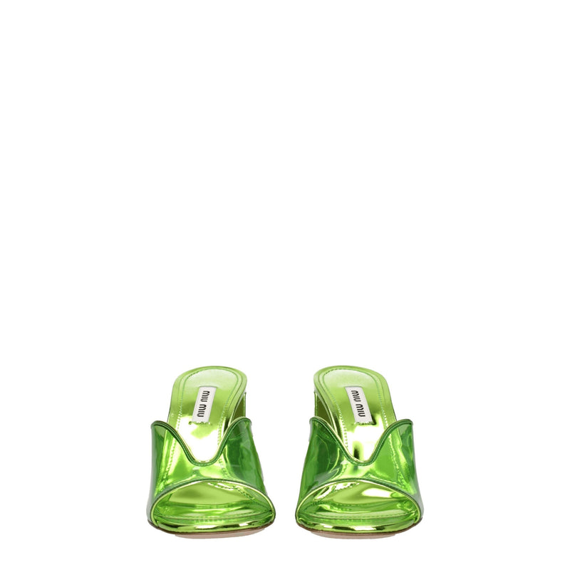 Miu Miu Green Plexiglass Platforms - Chic Open-Toe Sandals