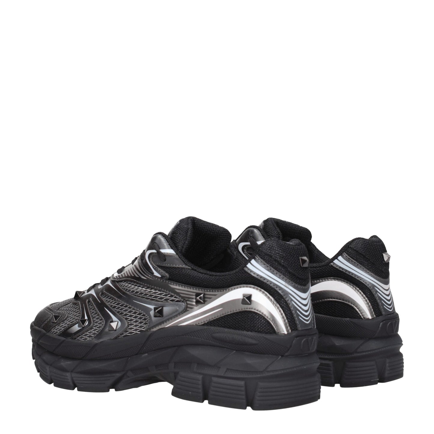 Sneakers de sport en tissu noir Valentino Garavani