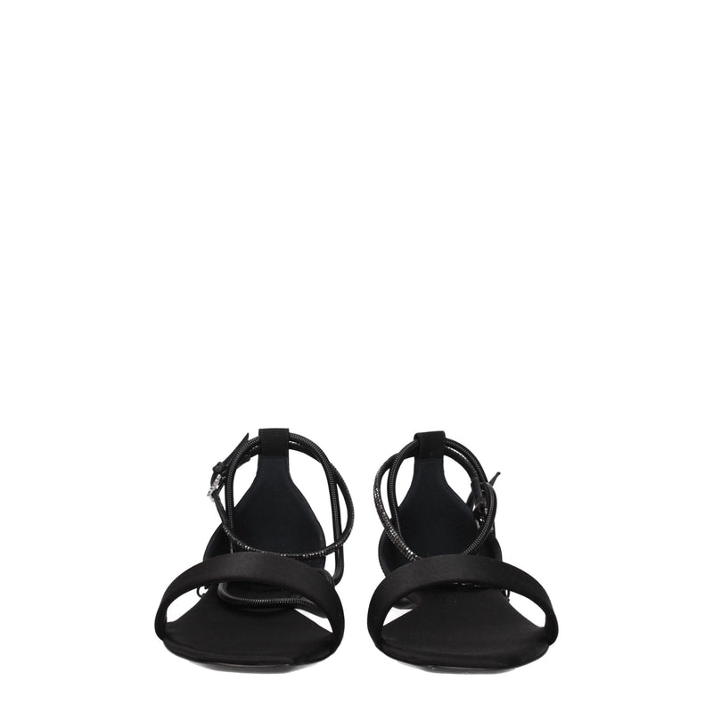 Max Mara Black Satin Flat Sandals - Elegance and Comfort Combined