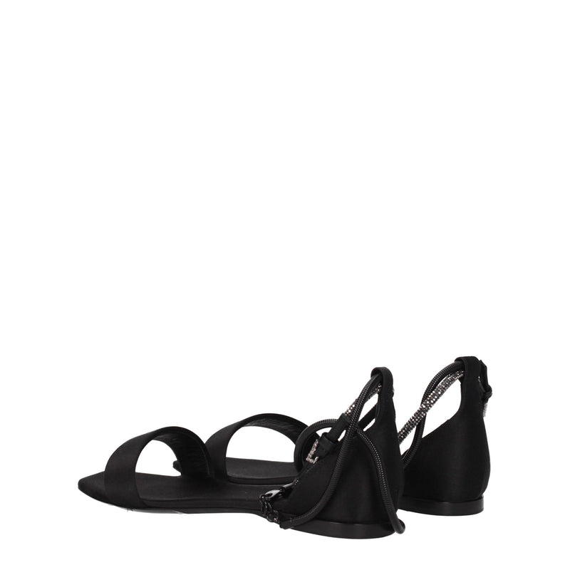 Max Mara Black Satin Flat Sandals - Elegance and Comfort Combined