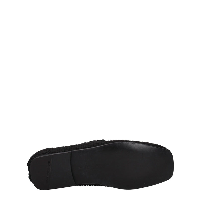 Dolce & Gabbana Black Fabric Slip-On Loafers for Men