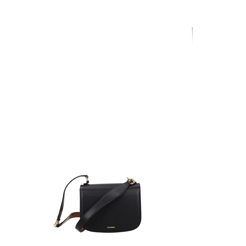 Jil Sander Black Leather Handbag - Élégance et Polyvalence