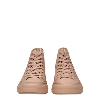 Baskets montantes en tissu rose de Valentino Garavani
