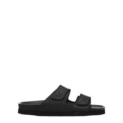 Sandales-chaussons en cuir noir Palm Angels