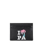 Porte-cartes en cuir noir Palm Angels