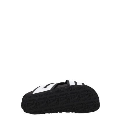 Palm Angels witte leren slippersandalen