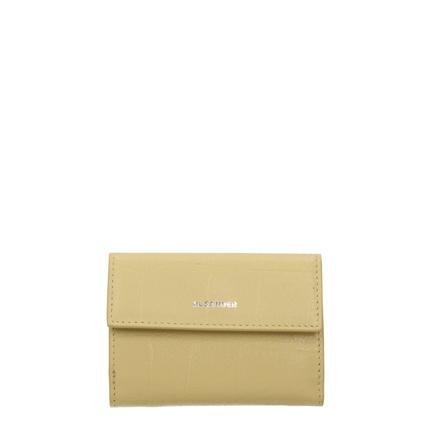 Portefeuilles en cuir jaune Jil Sander