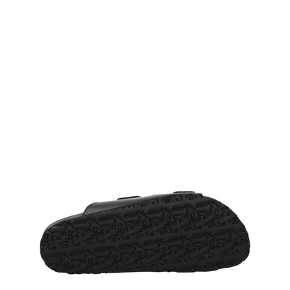 Sandales-chaussons en cuir noir Palm Angels