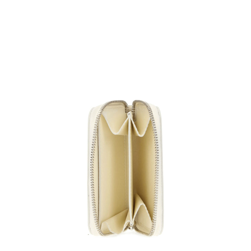 Jil Sander Beige Leather Wallet - Elegant Coin Purse for Daily Use