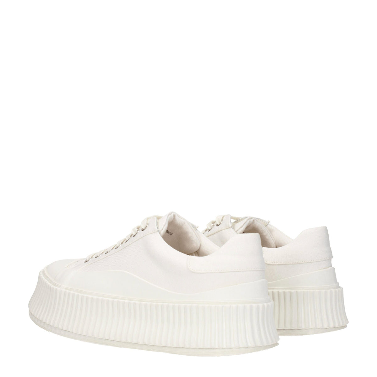 Jil Sander White Fabric Platform Sneakers - Élégance et Confort