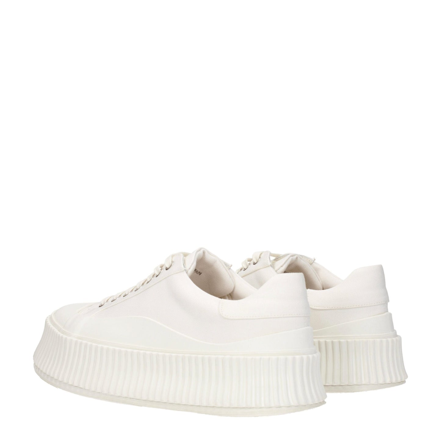 Sneakers à plateforme en tissu blanc de Jil Sander
