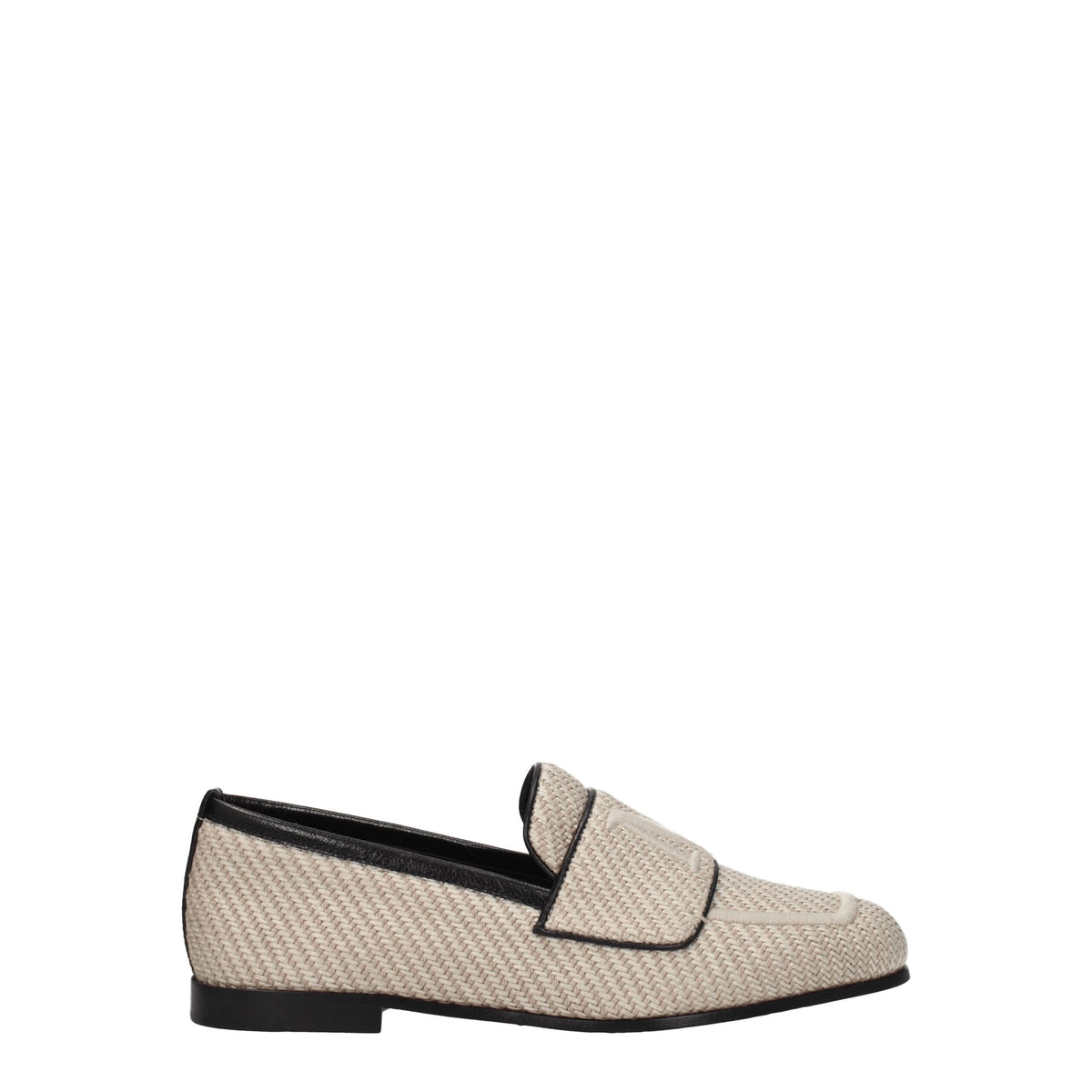 Max Mara Beige Fabric Slip-On Loafers for Women