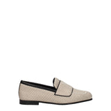 Max Mara Beige Fabric Slip-On Loafers for Women