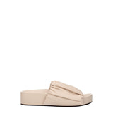 Jil Sander Pink Leather Slippers Sandals - Stylish Comfort