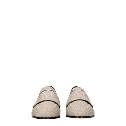 Max Mara beige stoffen instaploafers