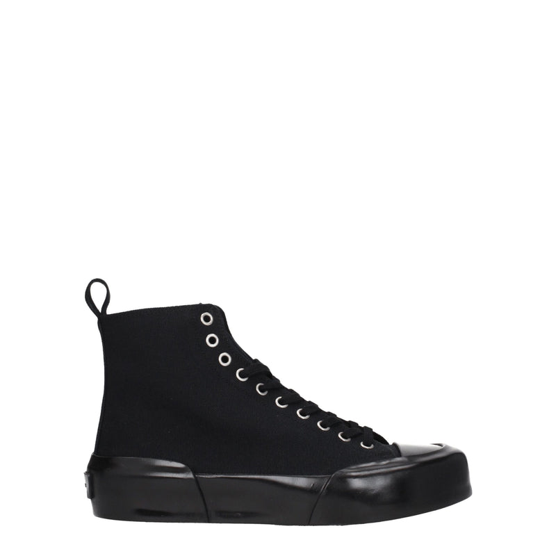 Jil Sander Black Fabric High Tops - Élégantes Sneakers pour Toutes Occasions