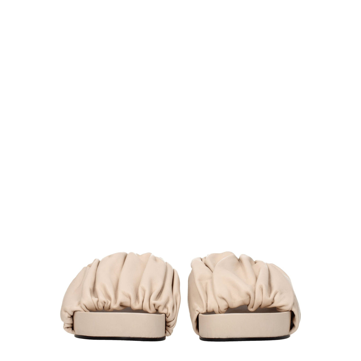 Jil Sander Pink Leather Slippers Sandals - Stylish Comfort