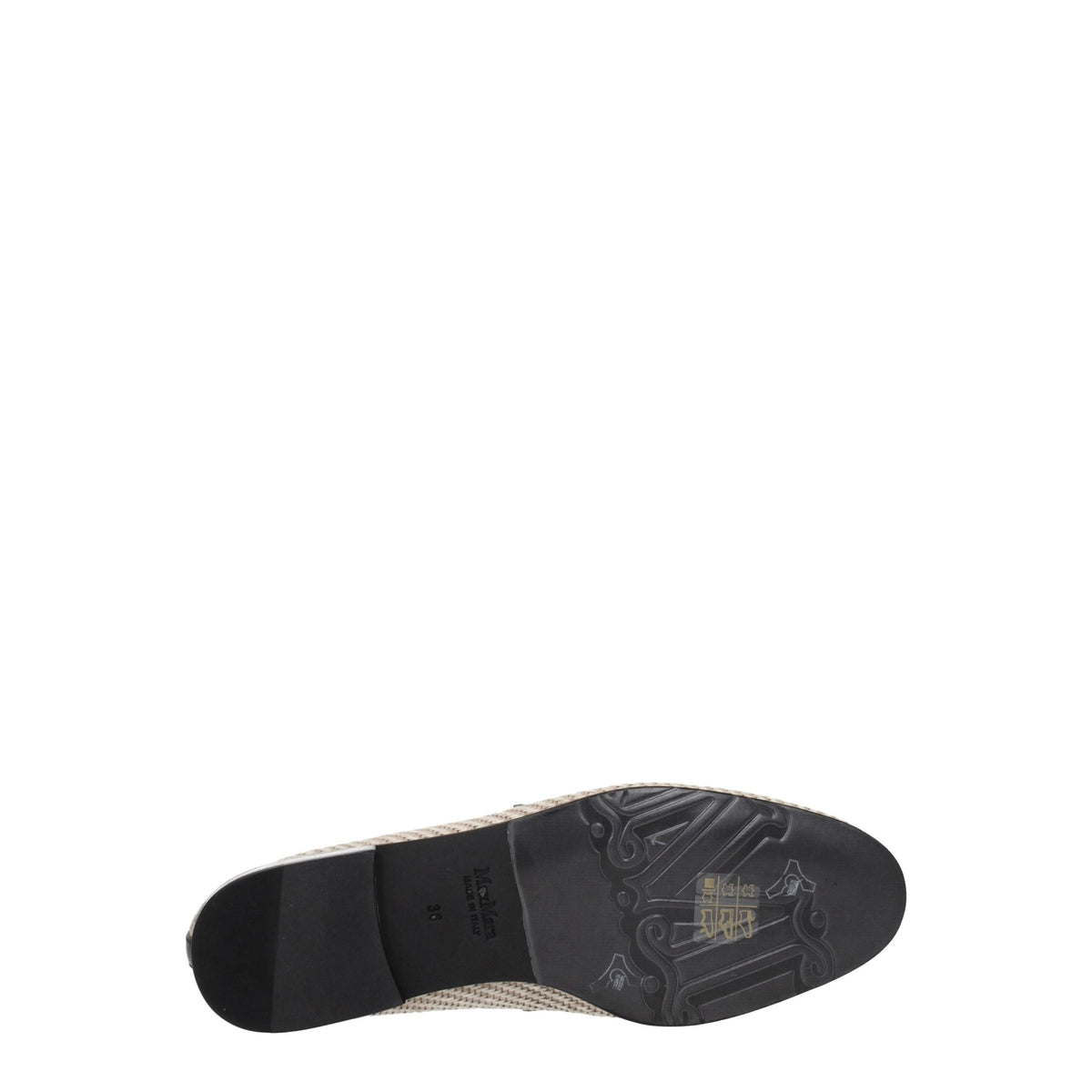 Max Mara Beige Fabric Slip-On Loafers for Women