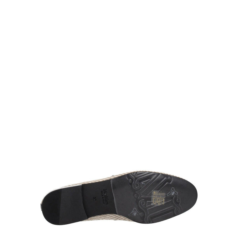 Max Mara Beige Fabric Slip-On Loafers for Women