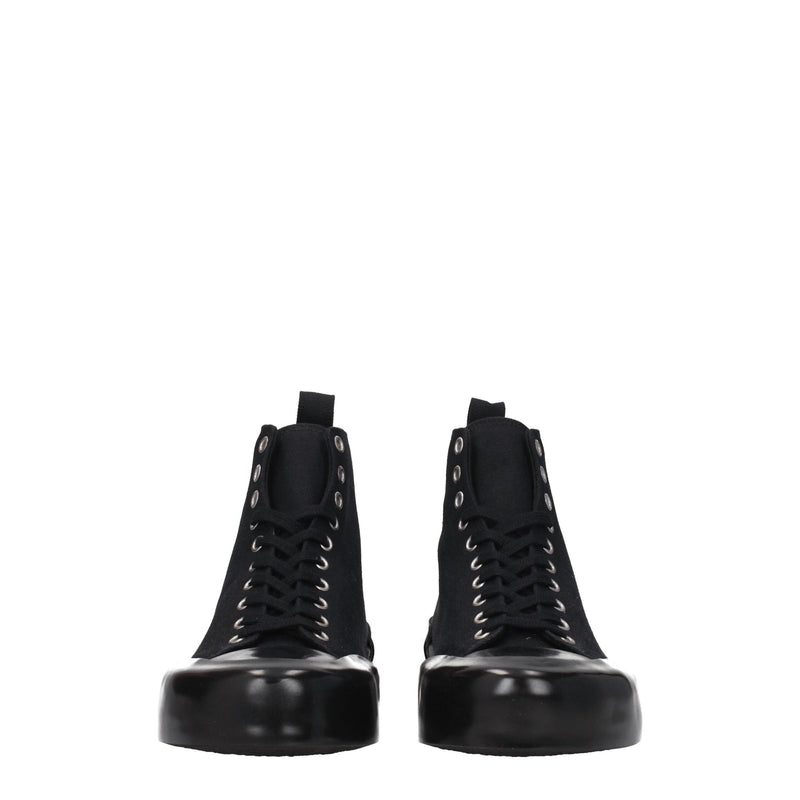 Jil Sander Black Fabric High Tops - Élégantes Sneakers pour Toutes Occasions