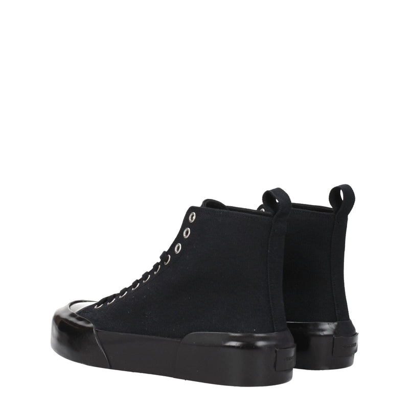 Jil Sander Black Fabric High Tops - Élégantes Sneakers pour Toutes Occasions