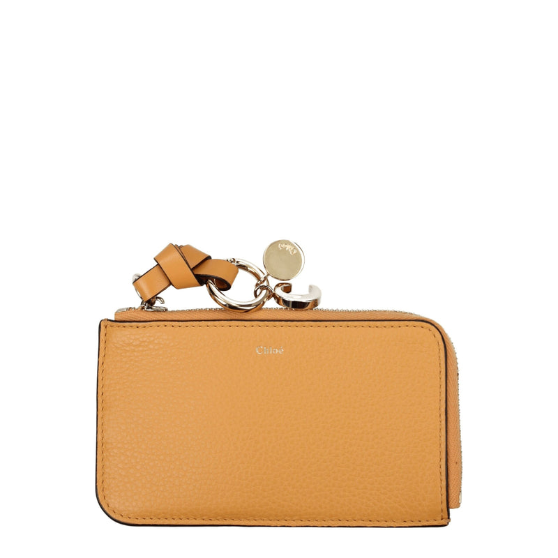 Chloé Porte-monnaie en cuir orange - Élégant et fonctionnel
