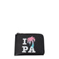 Porte-cartes en cuir noir Palm Angels