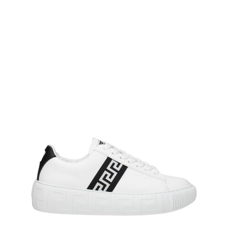 Versace White Leather Low Tops - Sneakers All-Day Comfort