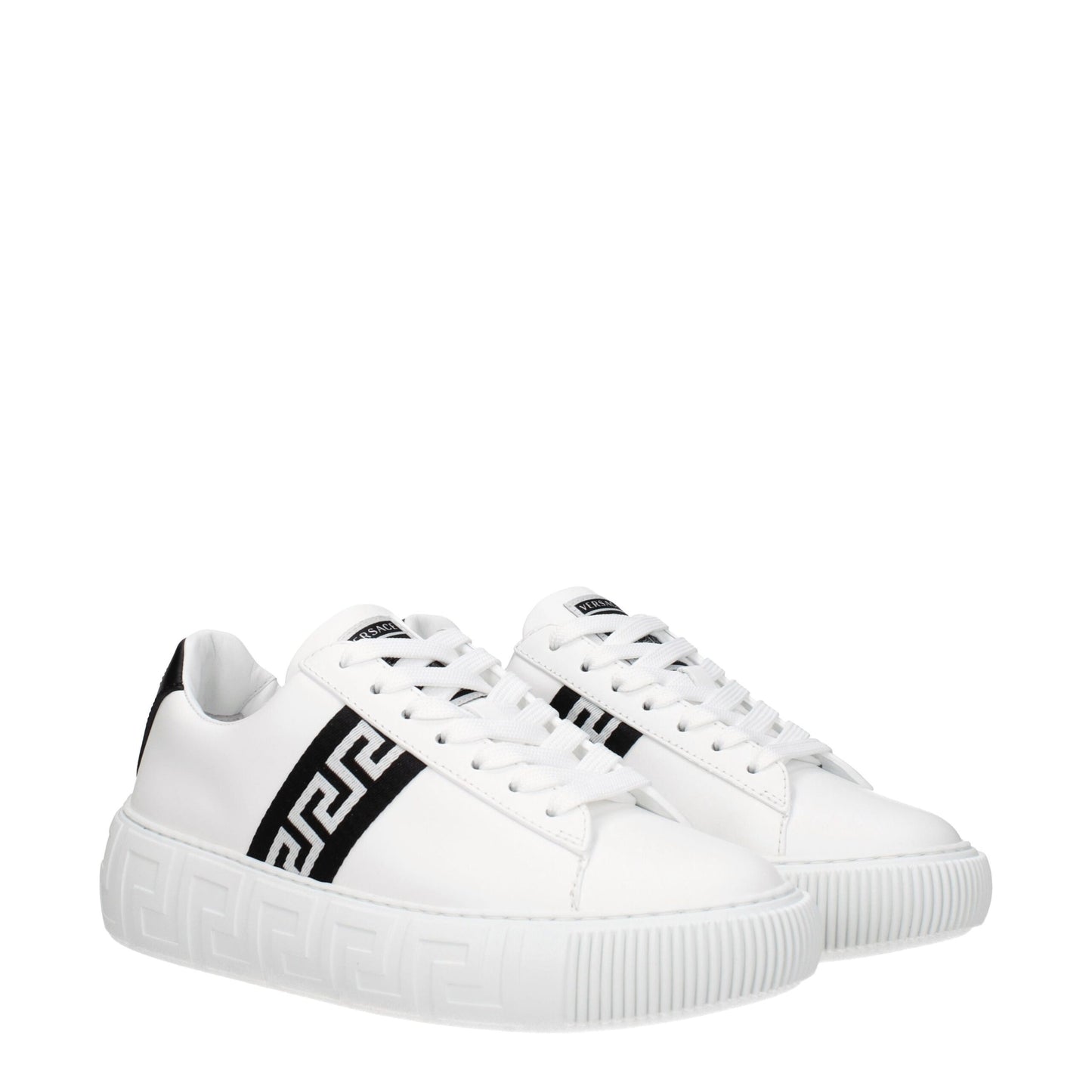 Verzase witte leren lage sneakers