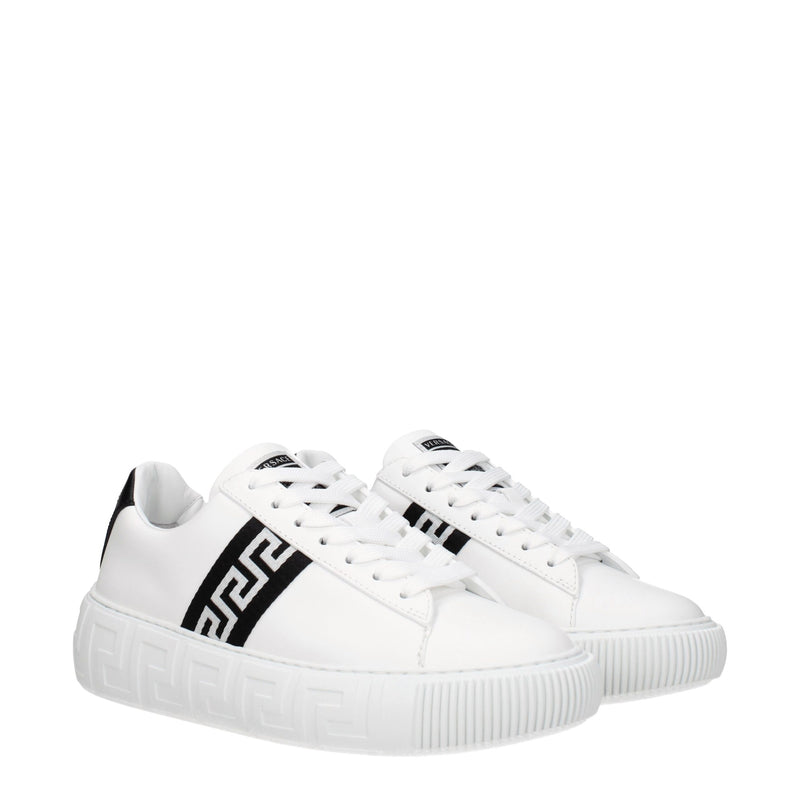 Versace White Leather Low Tops - Sneakers All-Day Comfort