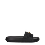 Versace Black Leather Slippers - Luxe Casual Footwear