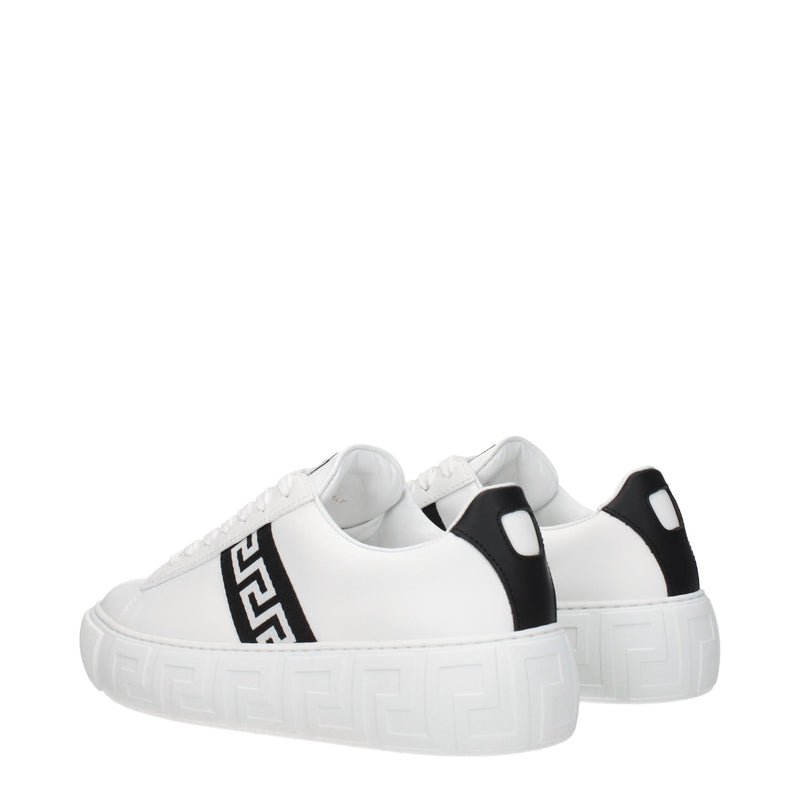 Versace White Leather Low Tops - Sneakers All-Day Comfort