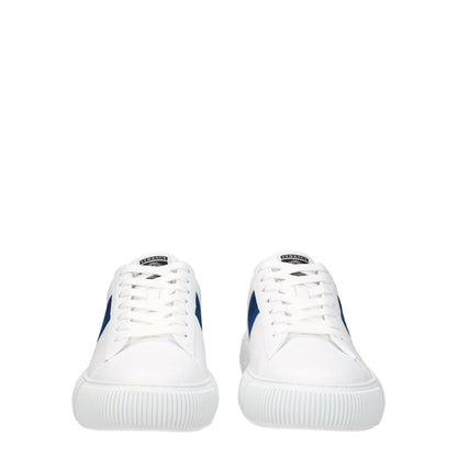 Baskets basses en cuir blanc Versace