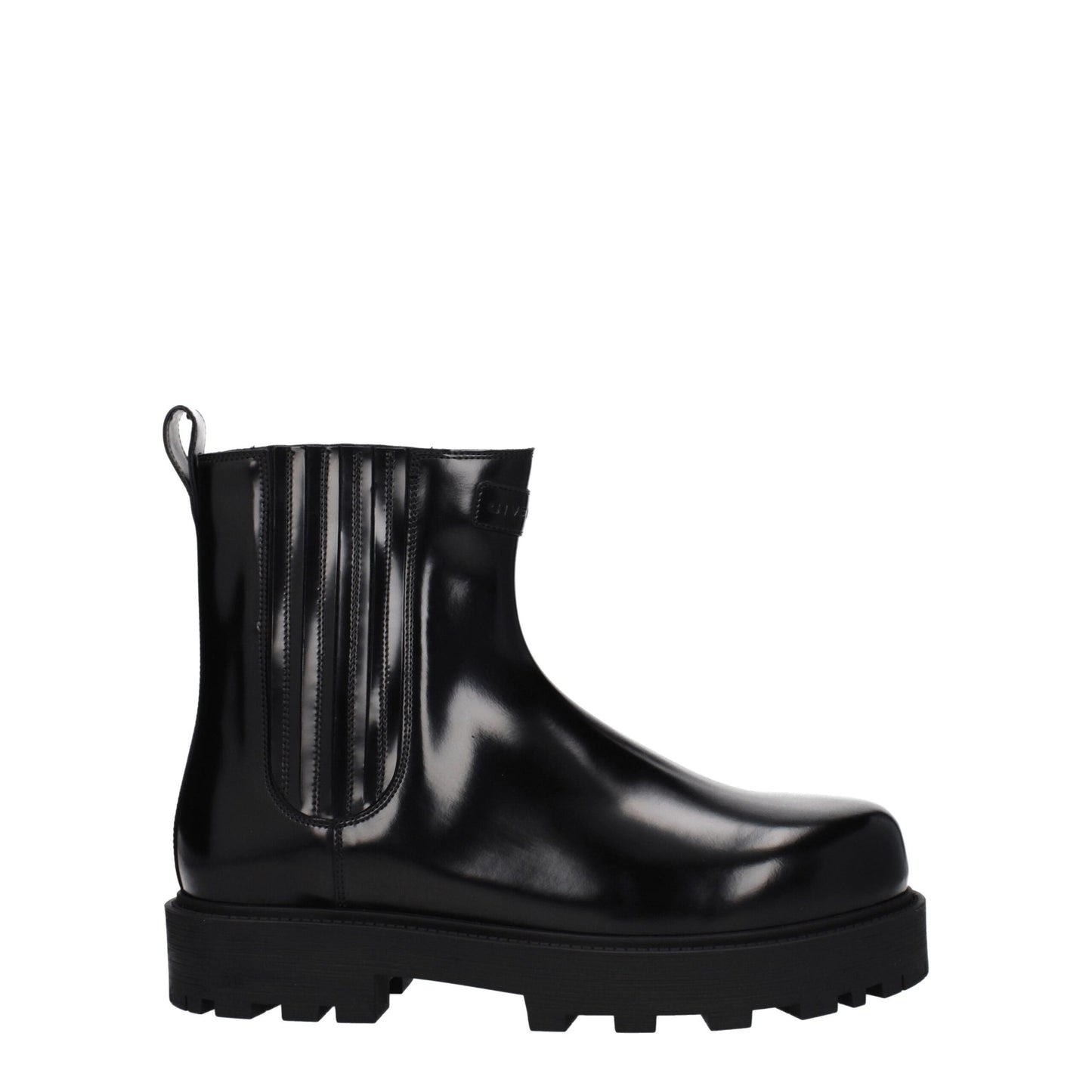 Bottes de cheville en cuir noir Givenchy