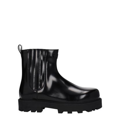 Bottes de cheville en cuir noir Givenchy