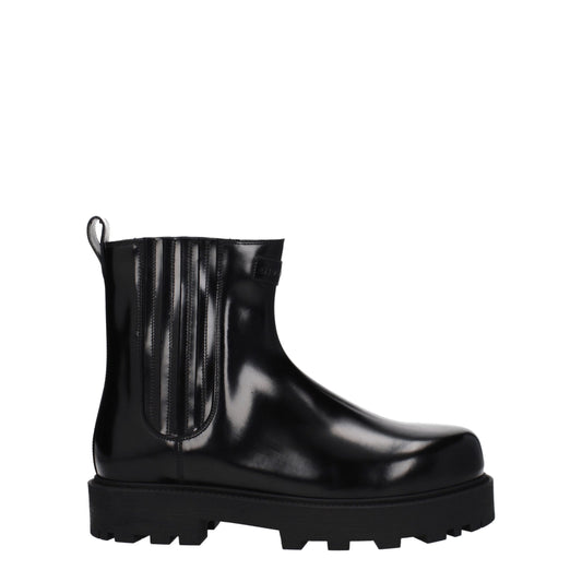 Bottes de cheville en cuir noir Givenchy