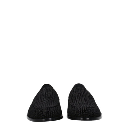 Mocassins à enfiler en velours noir de Dolce &amp; Gabbana