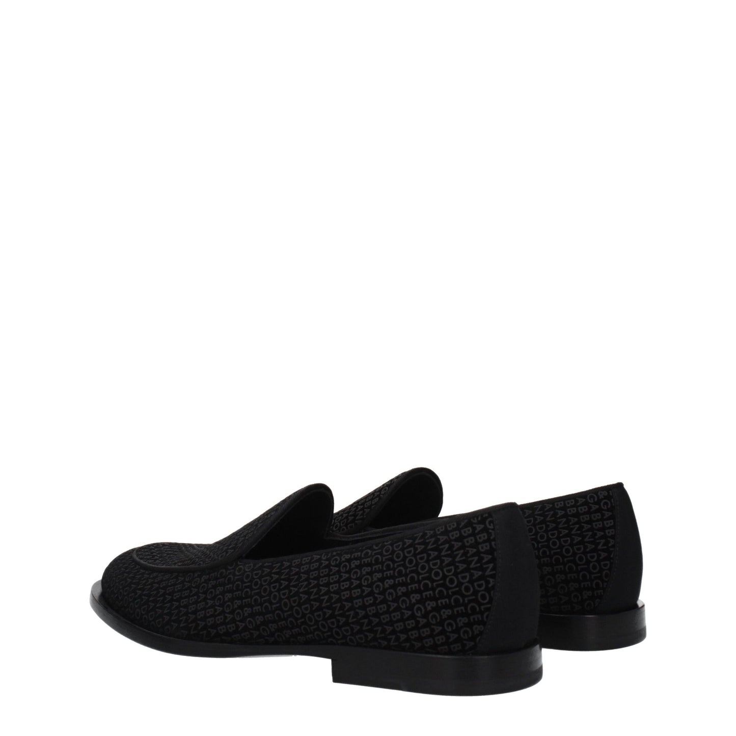 Mocassins à enfiler en velours noir de Dolce &amp; Gabbana