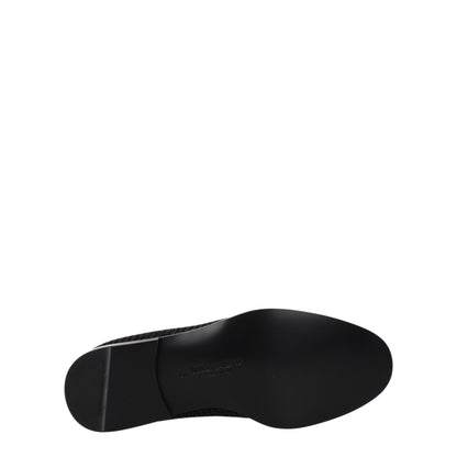 Mocassins à enfiler en velours noir de Dolce &amp; Gabbana