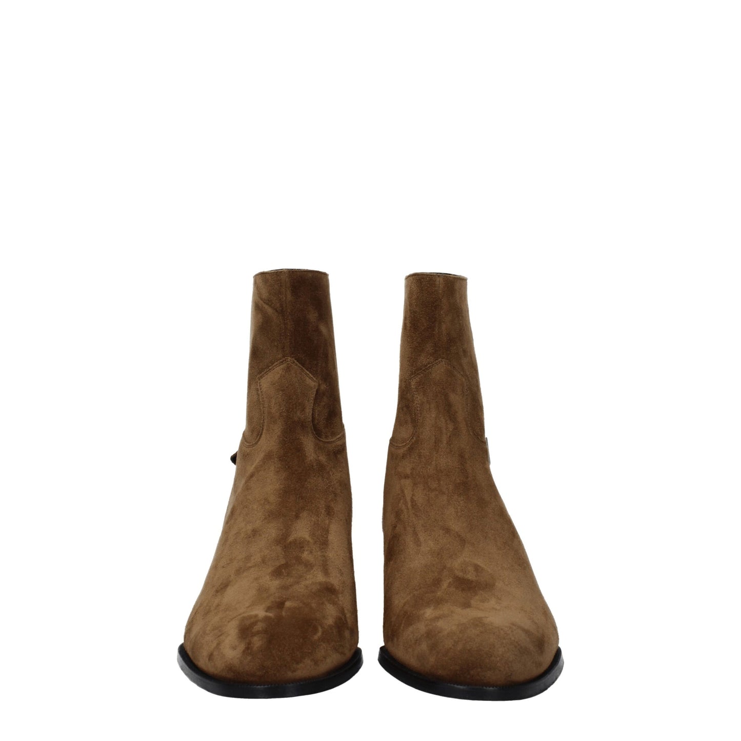 Bottines en cuir marron de Céline